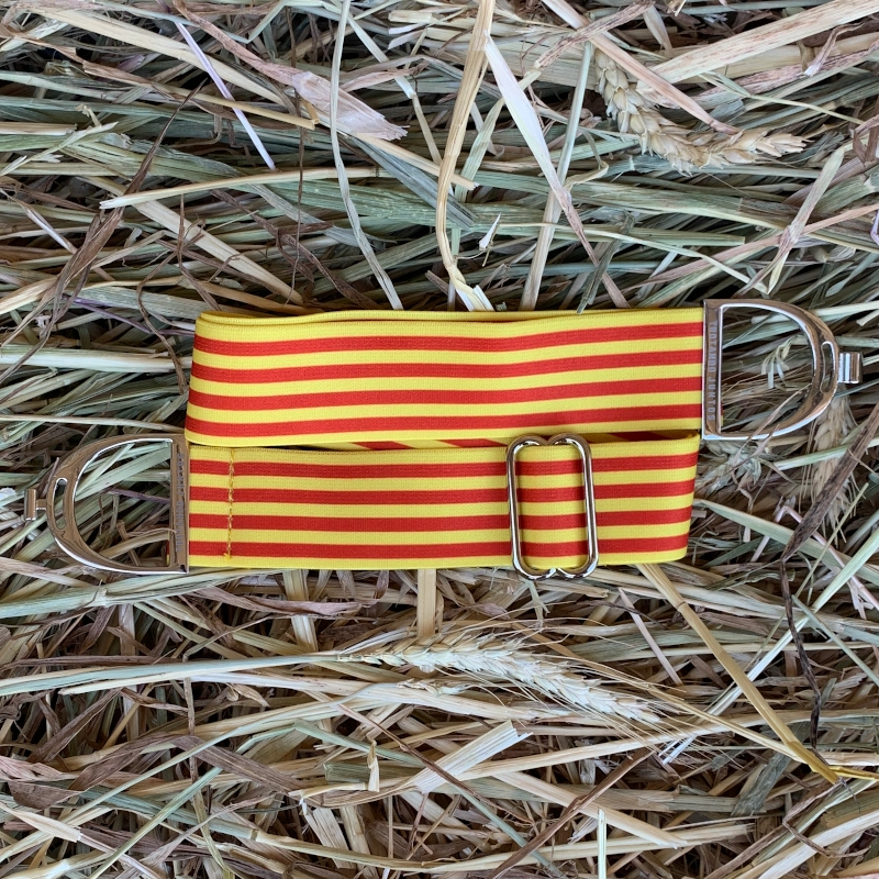 Cinturón elástico hebilla estribo color bandera Catalunya