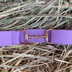 Cinturón Elástico Bocado Rosa con Cinta Lila