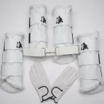 Pack "White Shine": 4 Protectores + Guantes Piel + Cinturón (REGALO)
