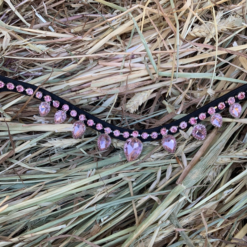 Frontalera de Brillantes Rosa con Colgantes "Rosé Cascade" - Imagen 2