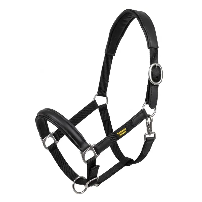 Cabezada de cuadra con cuero vegano y nylon reforzado para caballo
