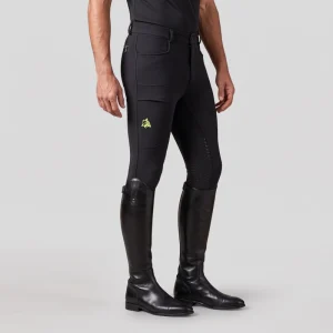 Vista lateral de pantalón de montar a caballo para hombre XC con bolsillo en el muslo